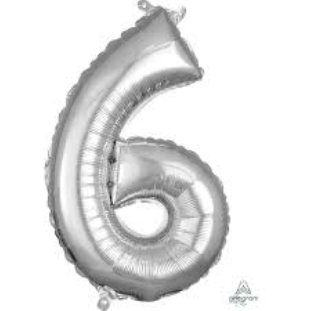 16'' FOIL BALLOON NUMBER 6 BKF-027